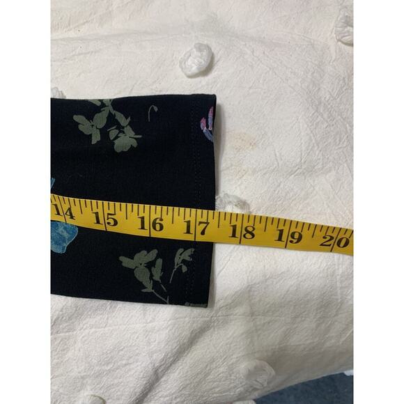 J Jill Wearever Collection Midi Dress Small Black FLoral Long Sleeve Ponte Knit - Picture 6 of 10